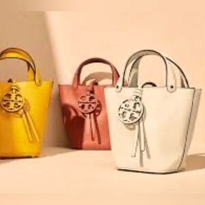 Tory Burch miller bucket handbag medium size.